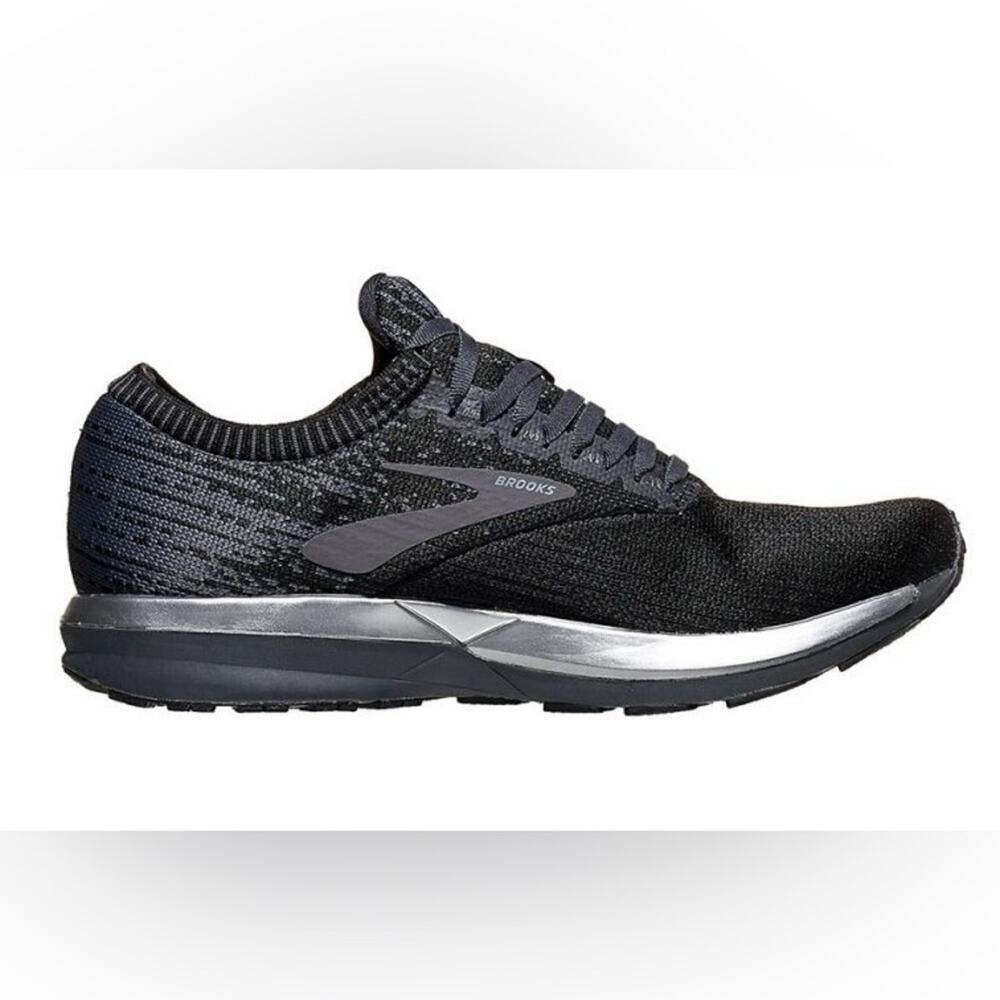 Brooks Men’s Ricochet Black Silver Running Shoes Sneakers Size 11.5